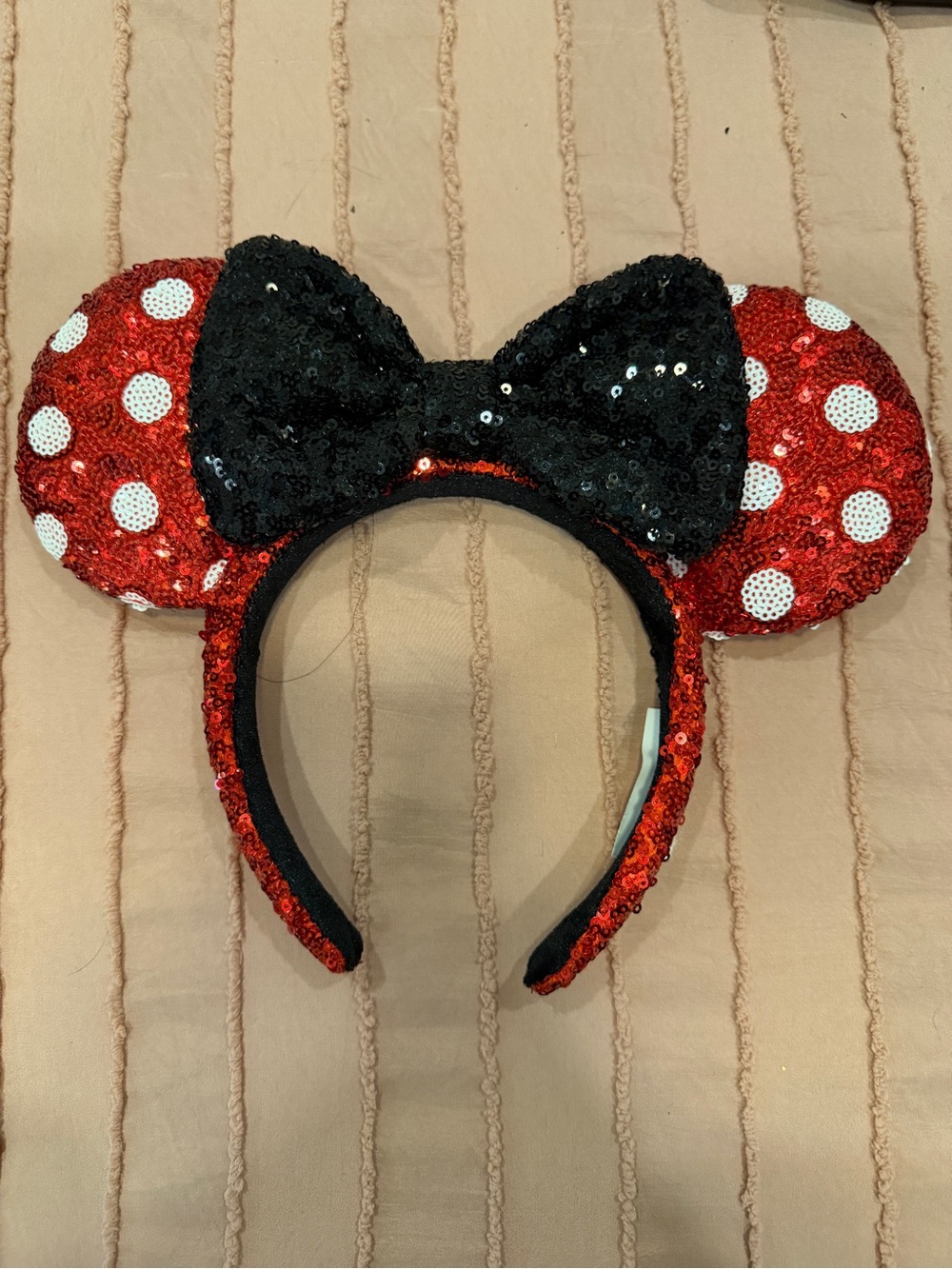 Disney Sequin Minnie Ears Headband - Red, Black & White